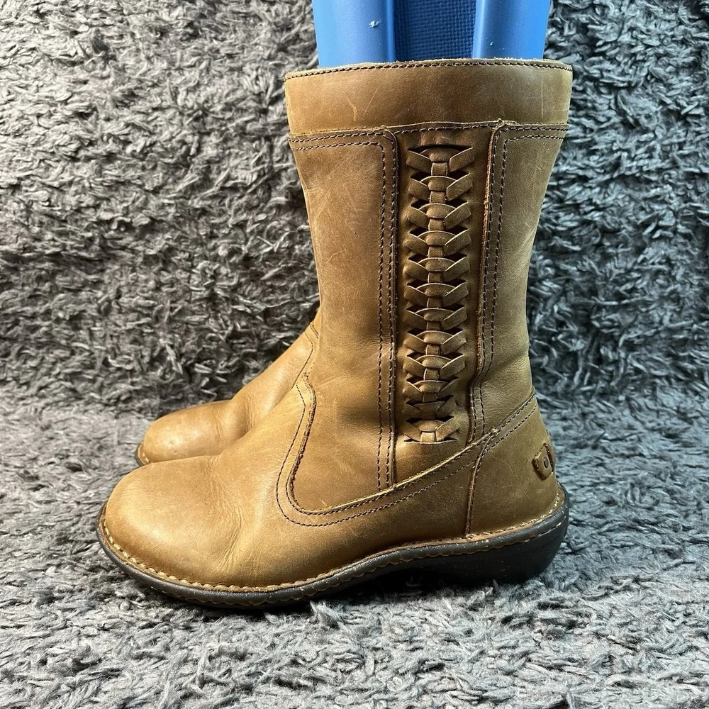 UGG Australia 1006083 Kaleen Leather Boots Sheepskin Chestnut Size 5